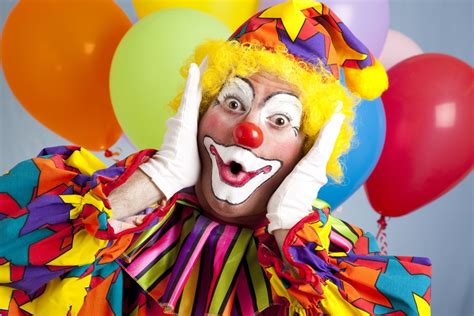 Magical clown performance for a birthday party